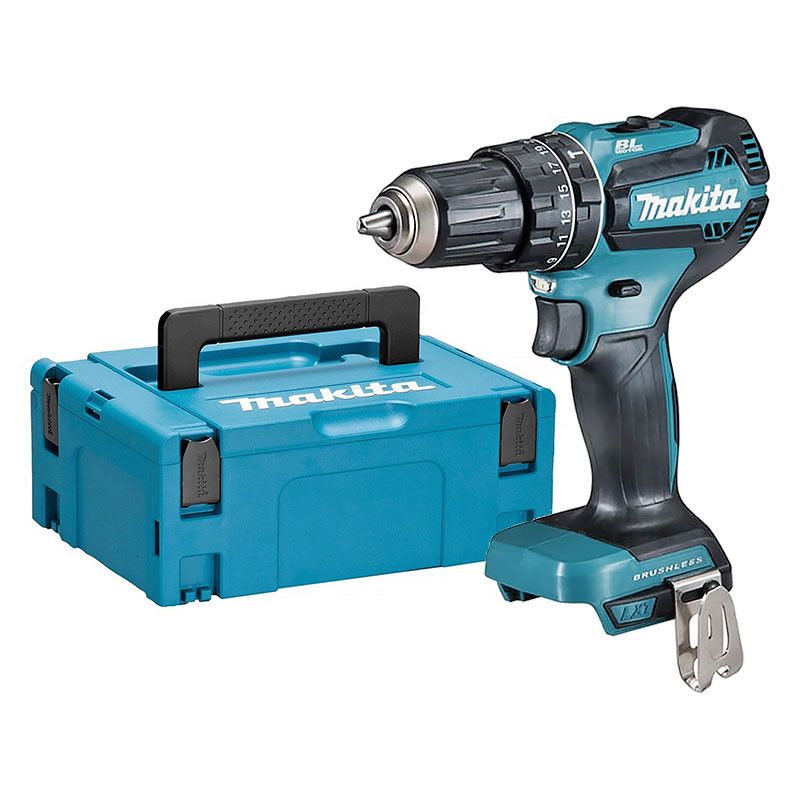 Perceuse visseuse à percussion 18 V Li-Ion Ø 13 mm (Produit Makita DHP485ZJ