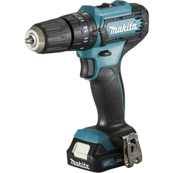 Perceuse visseuse à percussion 12 V Li-Ion 2 Ah CXT Ø 10 mm Makita HP333DWAE