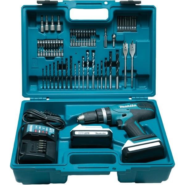 Perceuse visseuse a percussion 18 V Li-Ion 1,3 Ah  13 mm ( kit d'accessoires)Makita