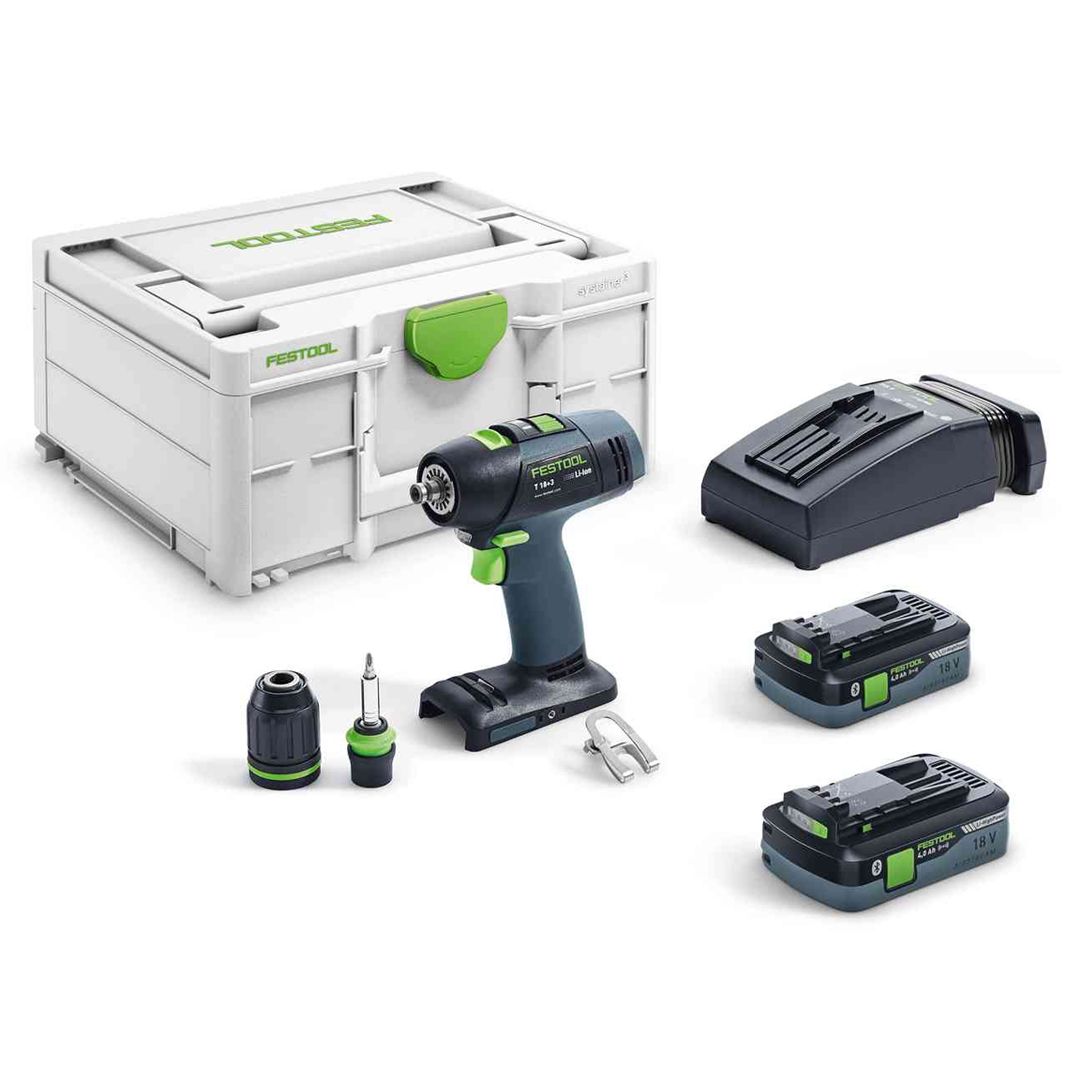 Perceuse-visseuse sans fil T 18+3 Li 4Ah -Plus Festool 576446